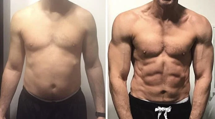 Oxandrolone after and before